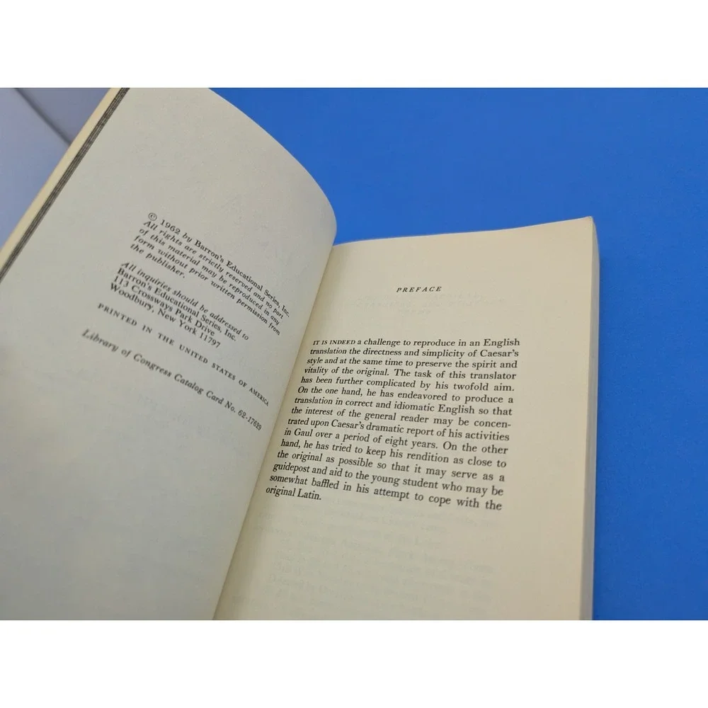 Caesar's Gallic War Book Translated by Joseph Pearl Barron's Educational Series